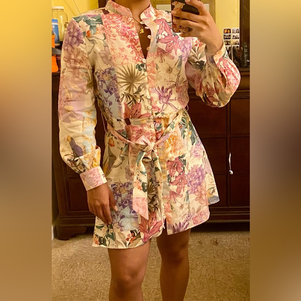 Zara Floral Multi-Color Mini Dress